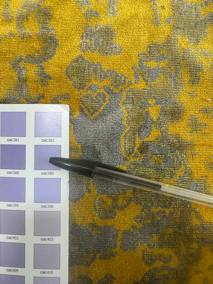 Scalamandre Fragment in Artisans Gold Velvet Impressionist Print Moody Viscose Polyester - By The Yard