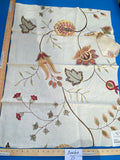 31 Berkbox75 Square Embroidery by Grey Watkins Mangalore Brown on Natural Botanical Foliage MSRP USD 240/Y