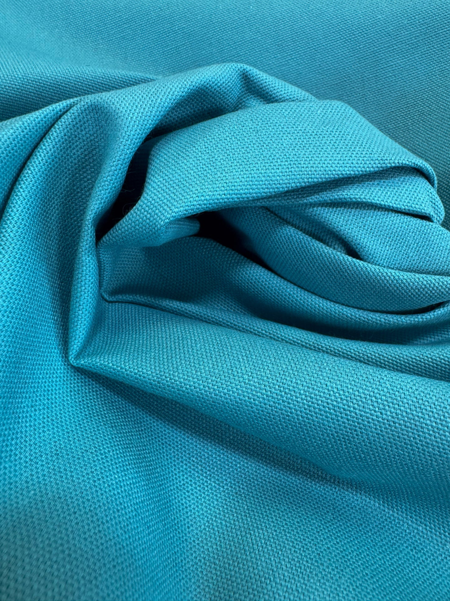 Scalamandre Canvas Ocean Solid Cotton - Bright Turquoise Blue Aqua -By The Yard