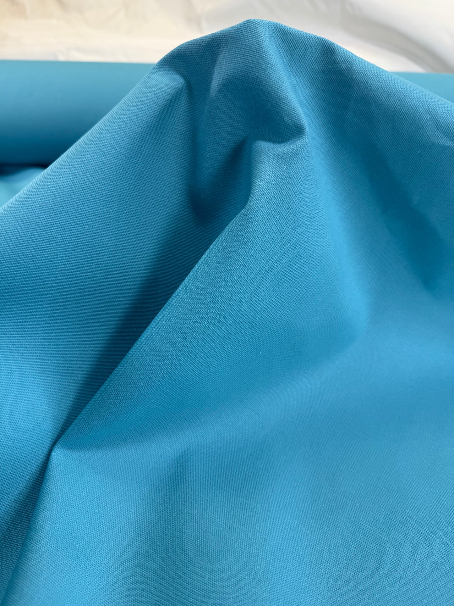 Scalamandre Canvas Ocean Solid Cotton - Bright Turquoise Blue Aqua -By The Yard