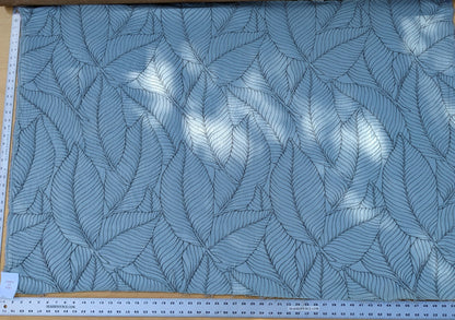 Scalamandre Sagamore Hill Bluebell Blue Large Silk Lampas Tropical Foliage Old World Weavers MSRP USD 492/Y