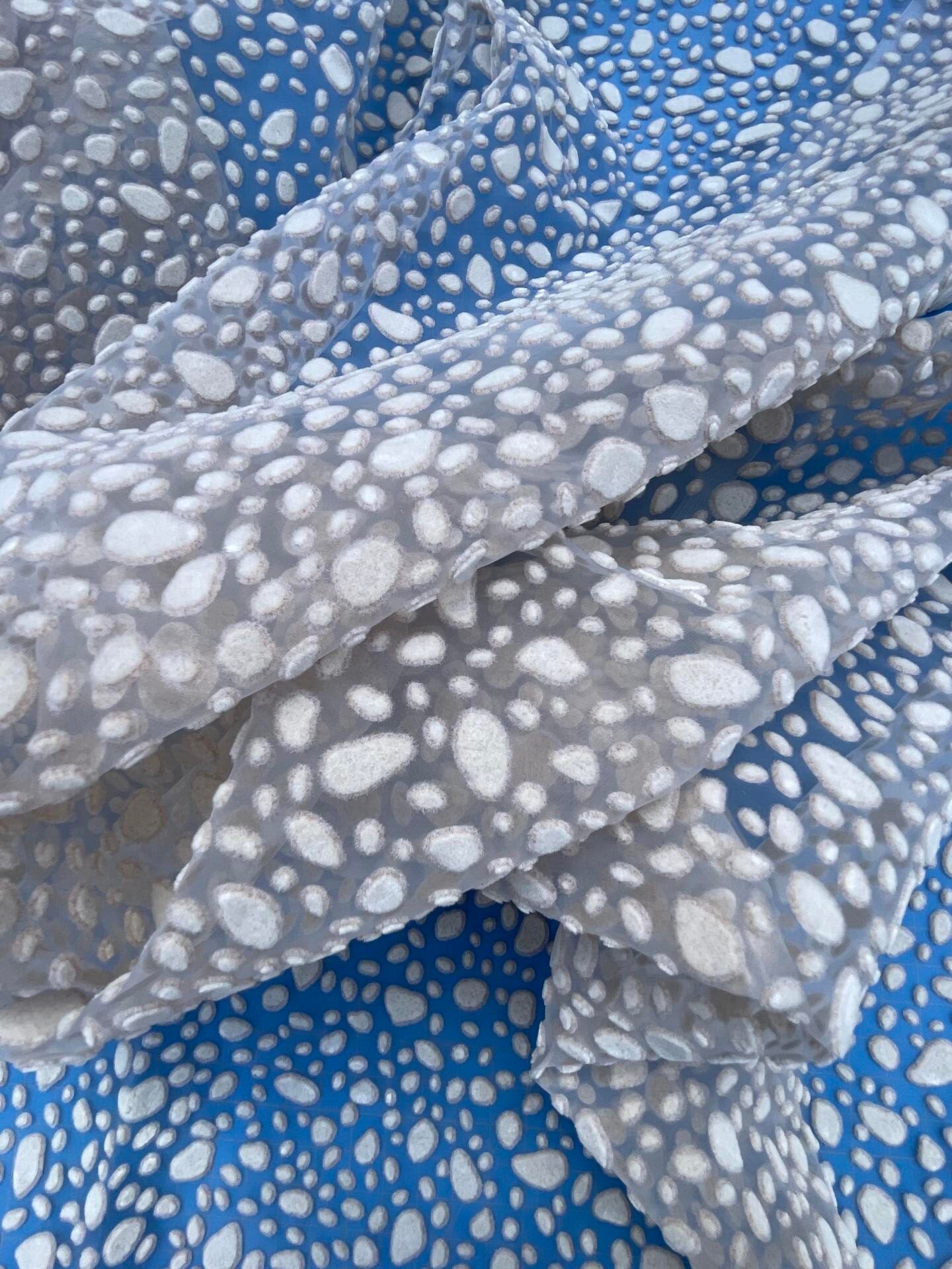 15 Berkbox48 1.2yard  Scalamandre Rain Dance Pearl Sheers Gray Viscose Polyester MSRP USD 362/y