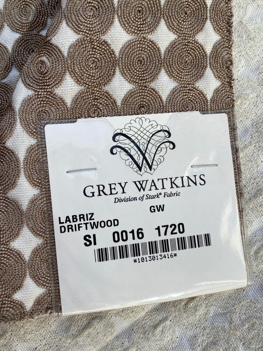 39 Berkbox75 Square Embroidery by Grey Watkins Labriz Driftwood Circle Small Scale MSRP USD 340/Y