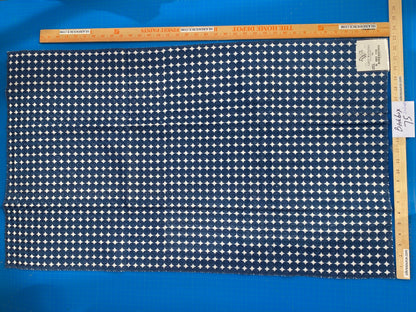 40 Berkbox75 Square Embroidery by Grey Watkins Labriz Marine Blue White Circle Small Scale MSRP USD 340/Y