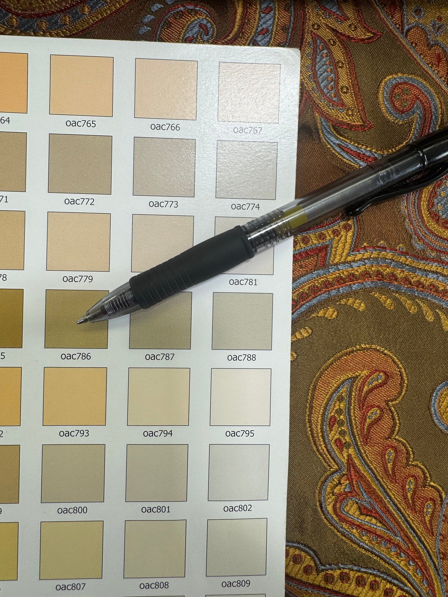 0.47yard Scalamandre Salparino Moss Parrot Paisley 100% Silk Lampas -Green Gold Blue Red -MSRP USD456/y