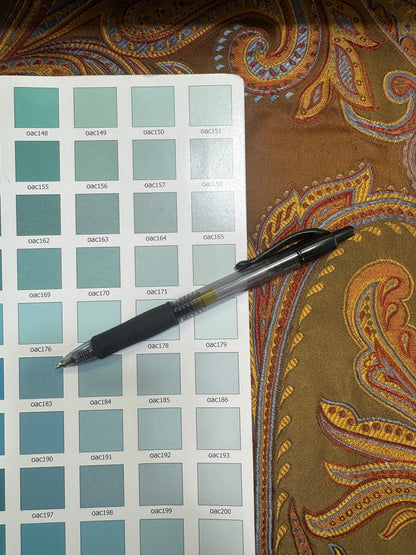 0.47yard Scalamandre Salparino Moss Parrot Paisley 100% Silk Lampas -Green Gold Blue Red -MSRP USD456/y