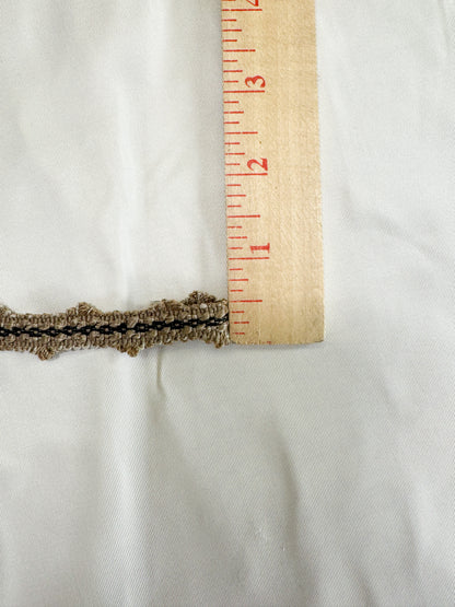 Scalamandre Newport Loops Taupe Black and Grey Trim 100% Silk MSRP USD 58/Y