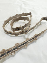 Scalamandre Newport Loops Taupe Black and Grey Trim 100% Silk MSRP USD 58/Y