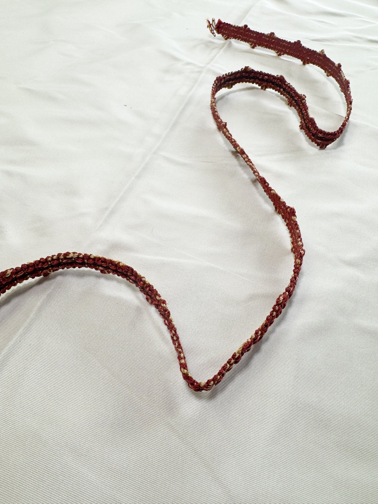 Scalamandre Newport Loops Red Plum and Yellow Trim 100% Silk MSRP USD 58/Y