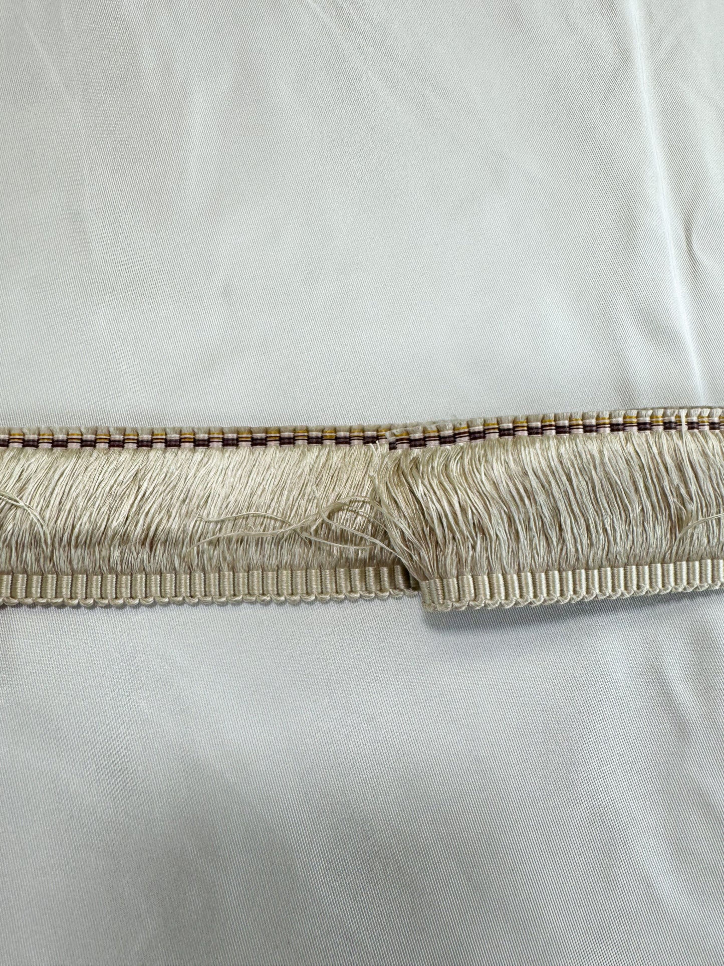 Scalamandre Gripsholm Moss Fringe  Flax Cream White Tassel 100% Silk MSRP USD 72/y