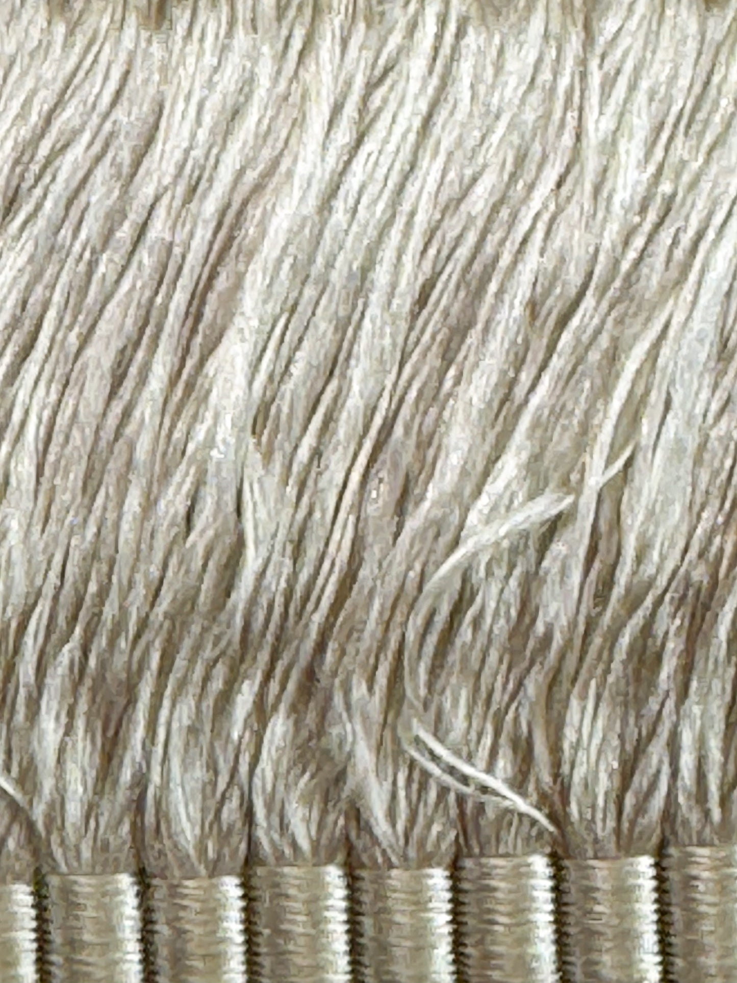 Scalamandre Gripsholm Moss Fringe  Flax Cream White Tassel 100% Silk MSRP USD 72/y