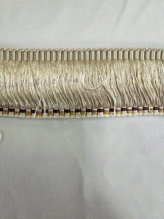 Scalamandre Gripsholm Moss Fringe  Flax Cream White Tassel 100% Silk MSRP USD 72/y