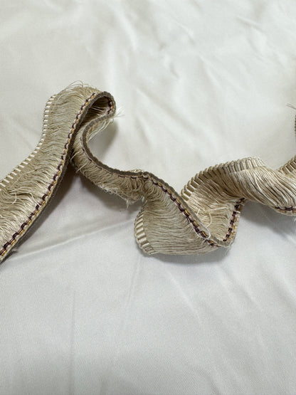 Scalamandre Gripsholm Moss Fringe  Flax Cream White Tassel 100% Silk MSRP USD 72/y