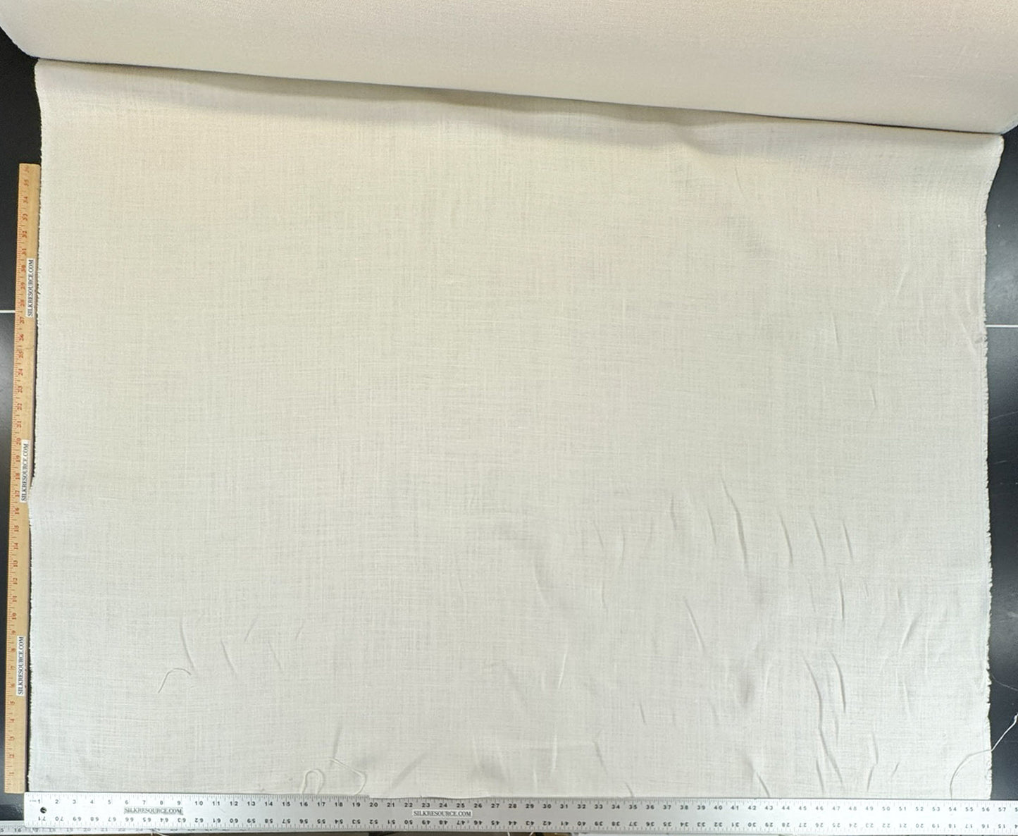 Scalamandre Luxembourg Linen Oyster Cream White Solid Super Heavy MSRP USD284/y