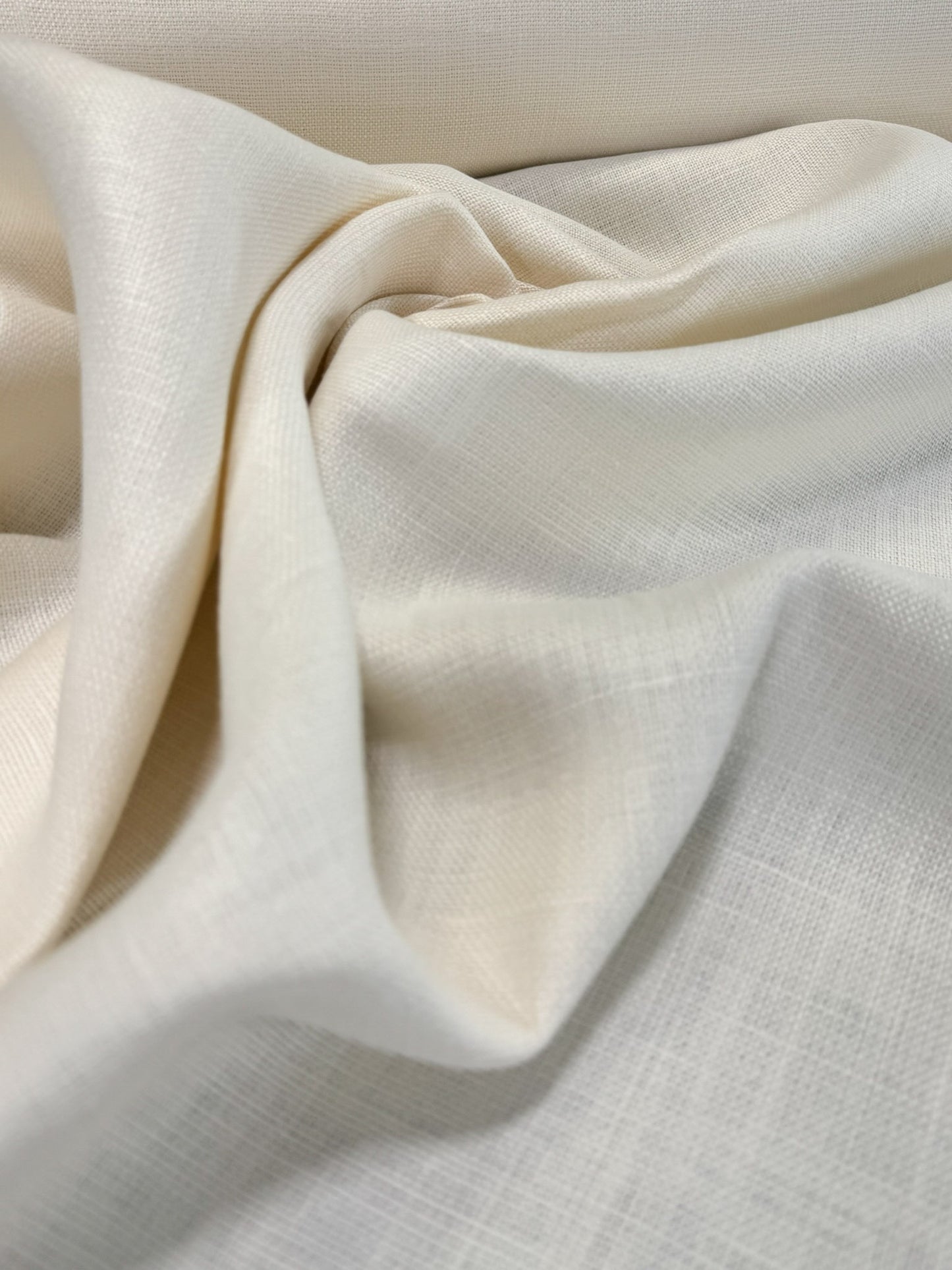 Scalamandre Luxembourg Linen Oyster Cream White Solid Super Heavy MSRP USD284/y