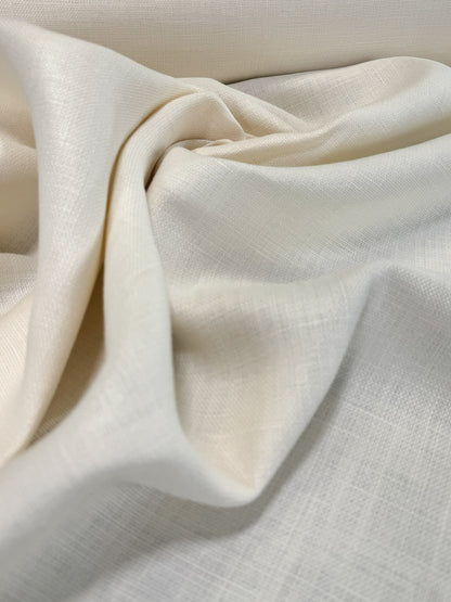 Scalamandre Luxembourg Linen Oyster Cream White Solid Super Heavy MSRP USD284/y