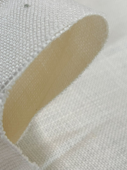 Scalamandre Luxembourg Linen Oyster Cream White Solid Super Heavy MSRP USD284/y
