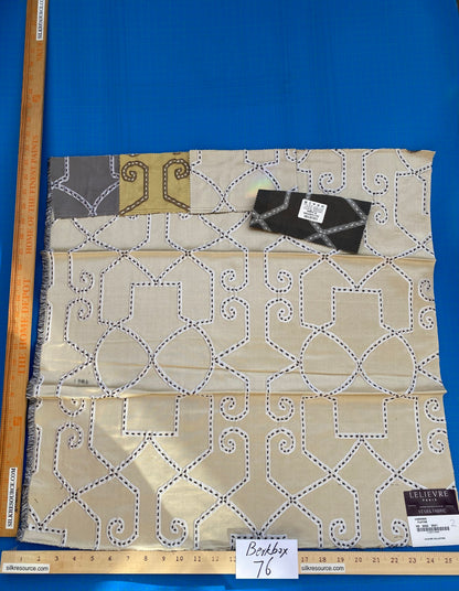 9 Berkbox76 Square Jacquard by Lelievre Paris Camondo Platine  MSRP USD 440/y