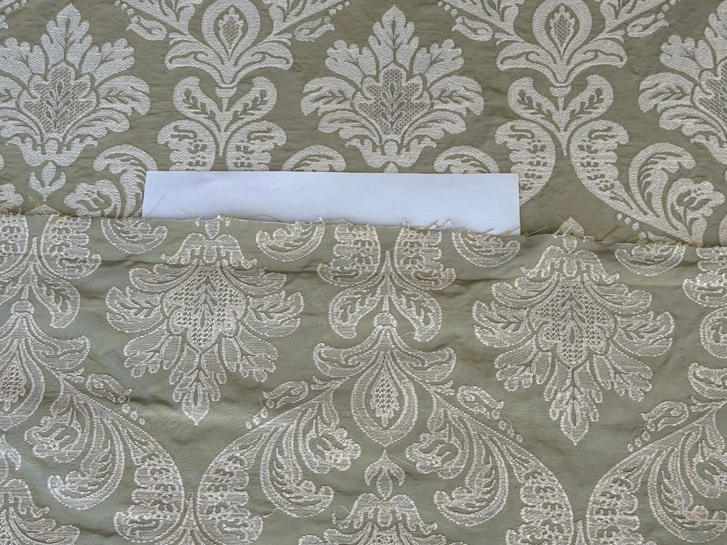 Lovelace Silk Faille Embroidery French Blue Taupe MSRP USD 413