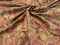 Fairy Tale Garden 100% Silk Lampas Floral Historical William Morris Red Pink Gold Green Blue Rainbow -By The Yard