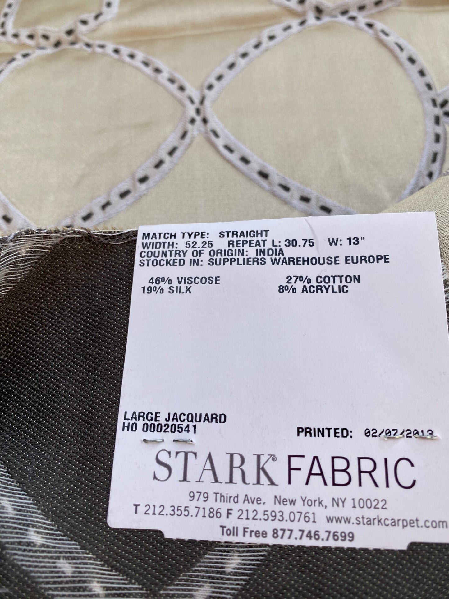 11 Berkbox76  Square Jacquard by Lelievre Paris Camondo Platine  MSRP USD 440/y