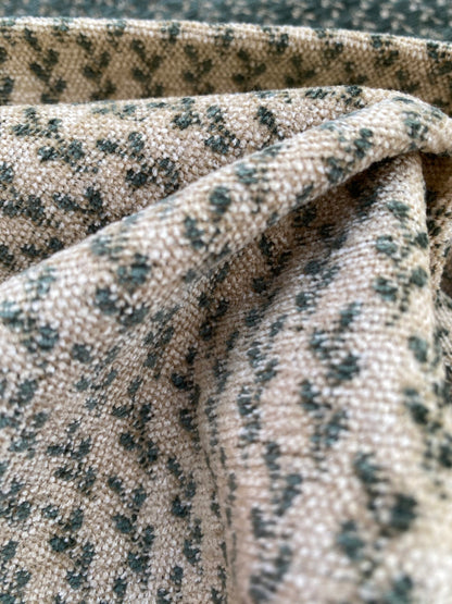 12 Berkbox76 Square Fonthill Lamar Chenille Alpine Beige Green Novelty Botanical Foliage MSRP USD 368/y