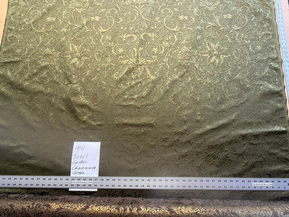 by yard Boboli Garden Silk Damask Italian Metallic Deep Charteuse Green Gold MSRP USD 568/yard