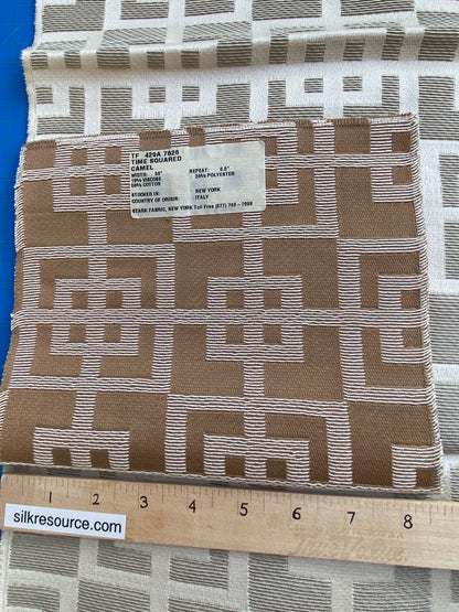 13 Berkbox76 Square Jacquard by Old World Weavers Time Squared Ivory White Cream Beige Contemporary Geometric MSRP USD 292/y