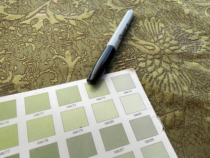 by yard Boboli Garden Silk Damask Italian Metallic Deep Charteuse Green Gold MSRP USD 568/yard