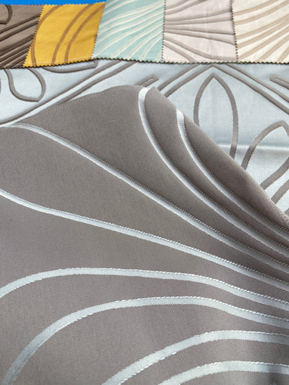 14 Berkbox76 Square Jacquard by Lelievre Trefle Opale Gray Damask Polyester MSRP USD 542/y