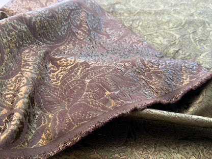 by yard Boboli Garden Silk Damask Italian Metallic Deep Charteuse Green Gold MSRP USD 568/yard