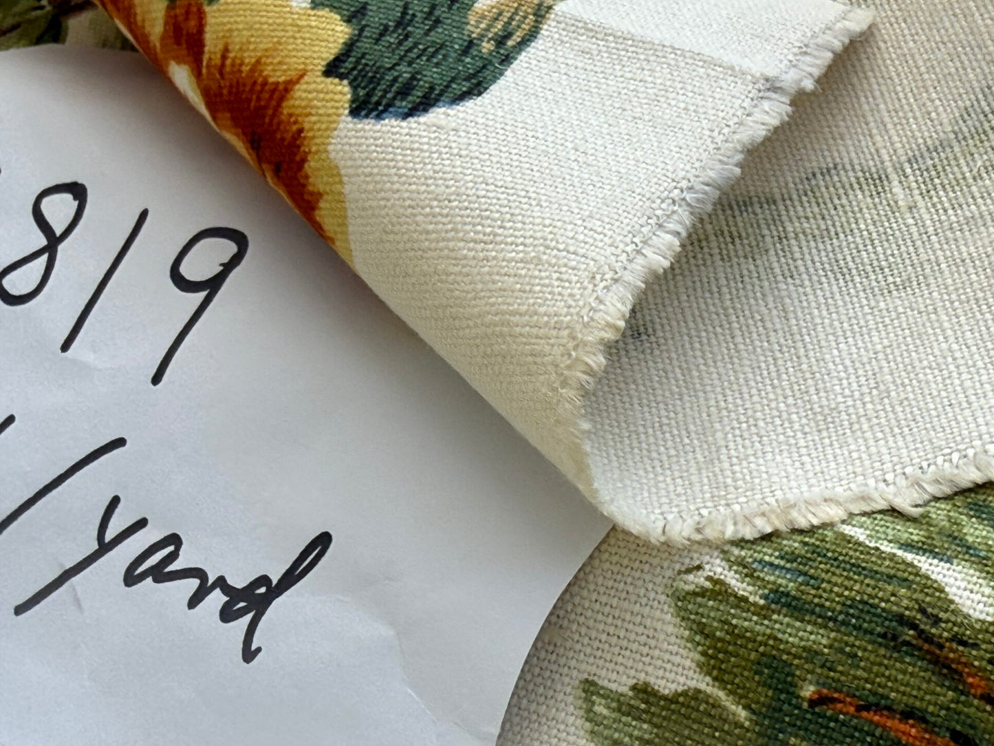 By yard Highlander Historical Chintz print Grand Jacobean Cantalope Orange Red Green Tree of Life Cotton Block Print Made in US MSRP USD298/y