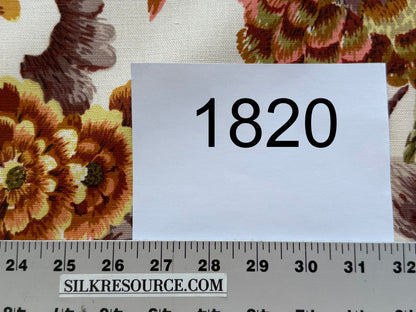 By yard Highlander Historical Chintz Print Grand Jacobean Orange Rust Tree of Life Cotton Block Print Made in US MSRP USD298