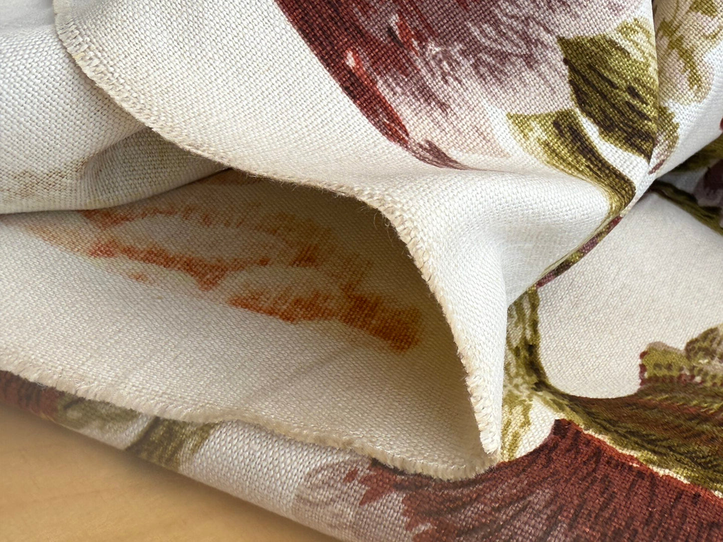 By yard Highlander Historical Chintz Print Grand Jacobean Orange Rust Tree of Life Cotton Block Print Made in US MSRP USD298