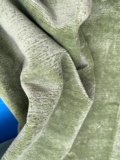 20 Berkbox76 Square Velvet by Old World Weavers Como Linen Citrus Green Velvet Texture MSRP USD354/y
