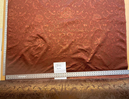 by yard Boboli Garden Silk Damask Italian Metallic Red Spice Rose MSRP USD 568/yard