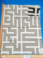 1 Berkbox77 Square Printed Fabrics by Grey Watkins Long Garden Grey Cream White Black Geometric MSRP USD156/y