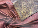 by yard Boboli Garden Silk Damask Italian Metallic Red Spice Rose MSRP USD 568/yard