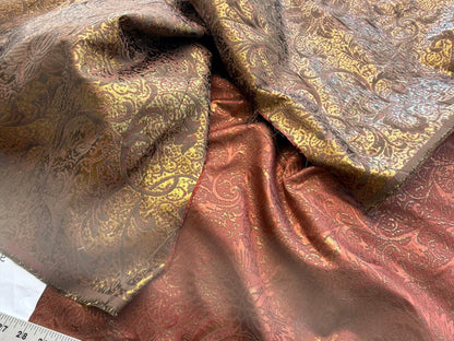 by yard Boboli Garden Silk Damask Italian Metallic Red Spice Rose MSRP USD 568/yard