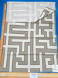 3 Berkbox77 Square Printed Fabrics by Grey Watkins Long Garden Grey Cream White Black Geometric 1.2yd x 26" MSRP USD156/y