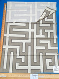 3 Berkbox77 Square Printed Fabrics by Grey Watkins Long Garden Grey Cream White Black Geometric 1.2yd x 26" MSRP USD156/y