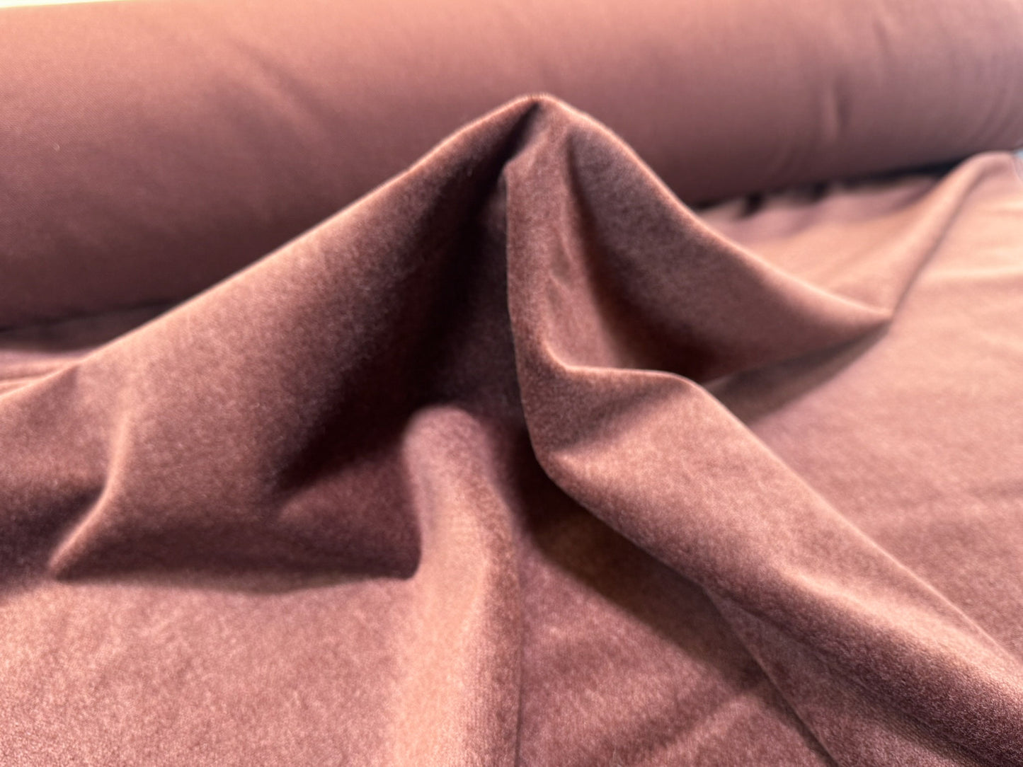 Dreamscope Silk and Mohair Velvet Spicy Reddish Brown MSRP USD 835/y - By The Yard