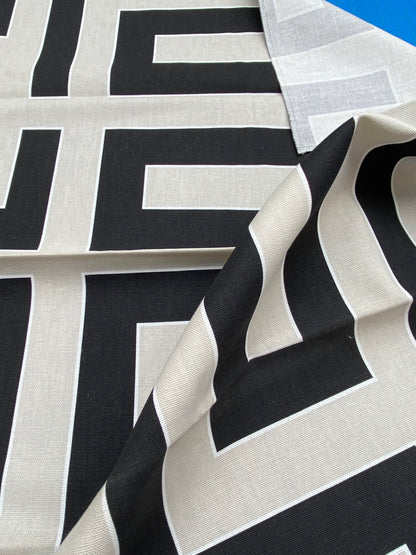 5 Berkbox77 Square Printed Fabrics by Grey Watkins Long Garden Black White Gray Geometric MSRP USD156/y