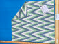 Scalamandre Adras Ikat Cotton - Peacock Green Blue White