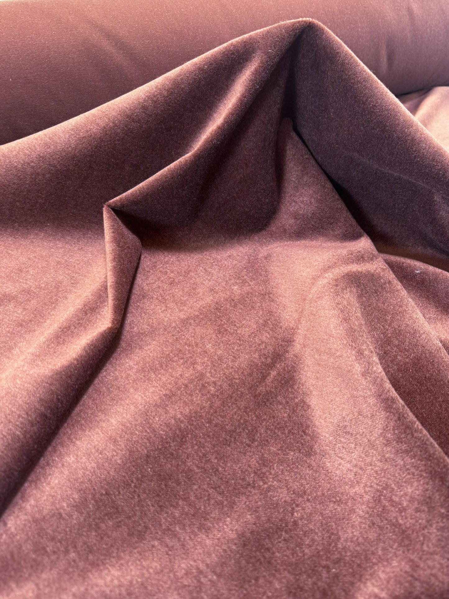 Dreamscope Silk and Mohair Velvet Spicy Reddish Brown MSRP USD 835/y - By The Yard