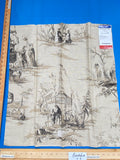 12 Berkbox77 Square Printed Fabrics by Voyage En Chine Black Beige Print Chinoiserie Asian Garden Elephant MSRP USD 388/yd