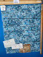 18 Berkbox77 Square Printed Fabrics by Grey Watkins Anantara Reef Blue Marine Abstract Linen Cotton 34" x 25" MSRP USD 318/Y