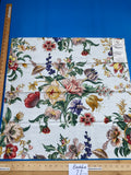21 Berkbox77 Square Printed Fabrics by Grey Watkins Les Fleurs Mysterieuses Multi Color on White Floral Cotton Linen MSRP USD 784/Y