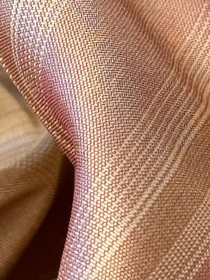 Scalamandre Ombre Silk Taffeta Stripe Terracotta Red Sage Green Beige Gold -By The Yard - MSRP USD248/y