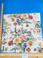 23 Berkbox77 Square Printed Fabrics by Grey Watkins Les Fleurs Mysterieuses Multi Color on White Floral Cotton Linen MSRP USD 784/Y